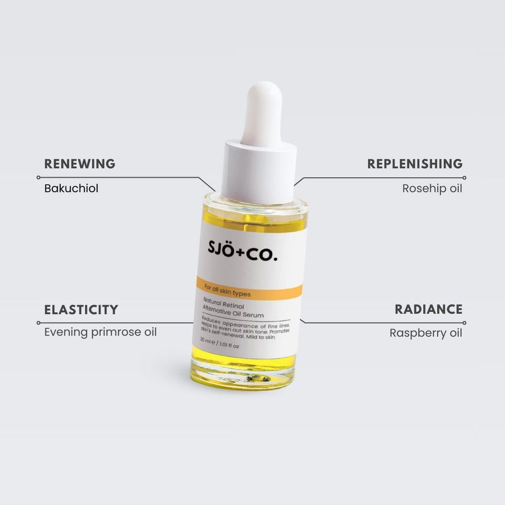 Natural retinol alternative oil serum